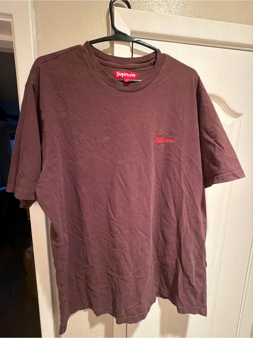Supreme x Dover Street Market Men's Brown Crewneck Logo T-Shirt